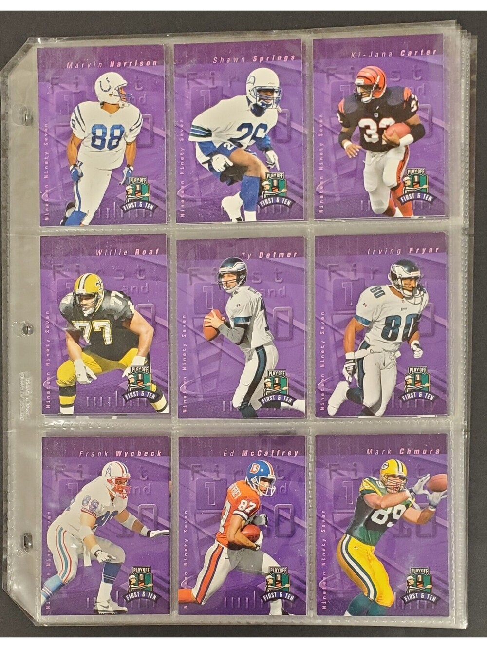 Vintage Playoff 1st & Ten 1997 NFL Football Card Lot of 70 Pcs GC